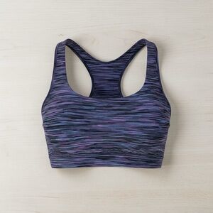 Tek Gear Purple & Black Space-Dye Racerback Sports Bra